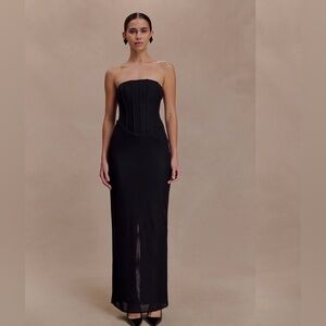 Meshki Black Strapless Dress